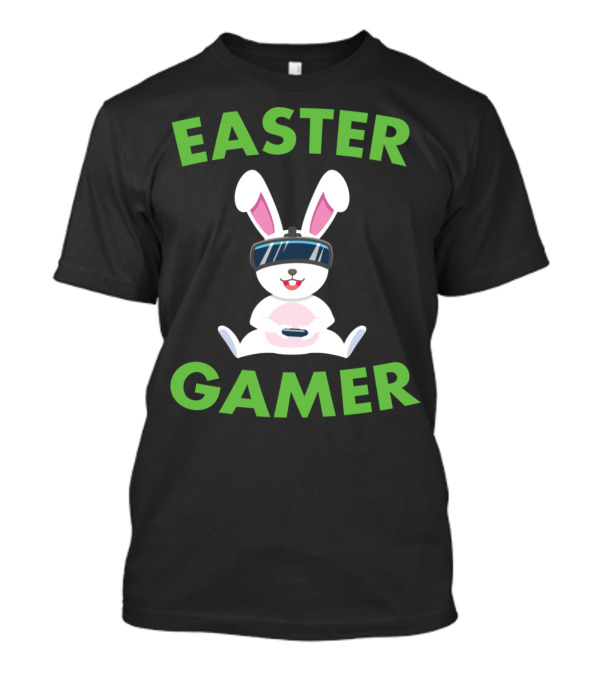 Easter Bunny Gamer VR Video Gaming Rabbit Fun T-Shirt