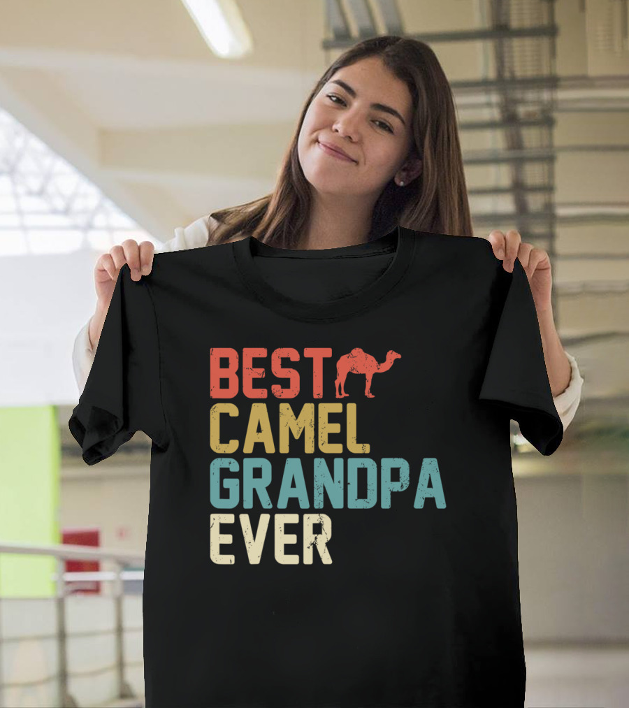 BEST CAMEL GRANDPA EVER Retro Grandpa T-Shirt