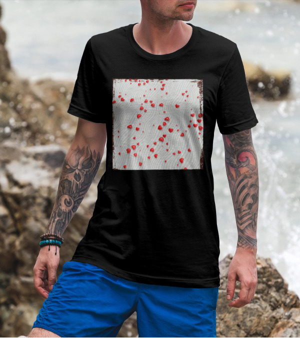 Red Flowing Hearts For Your Loved One Romantic Valentine's Day T-Shirt