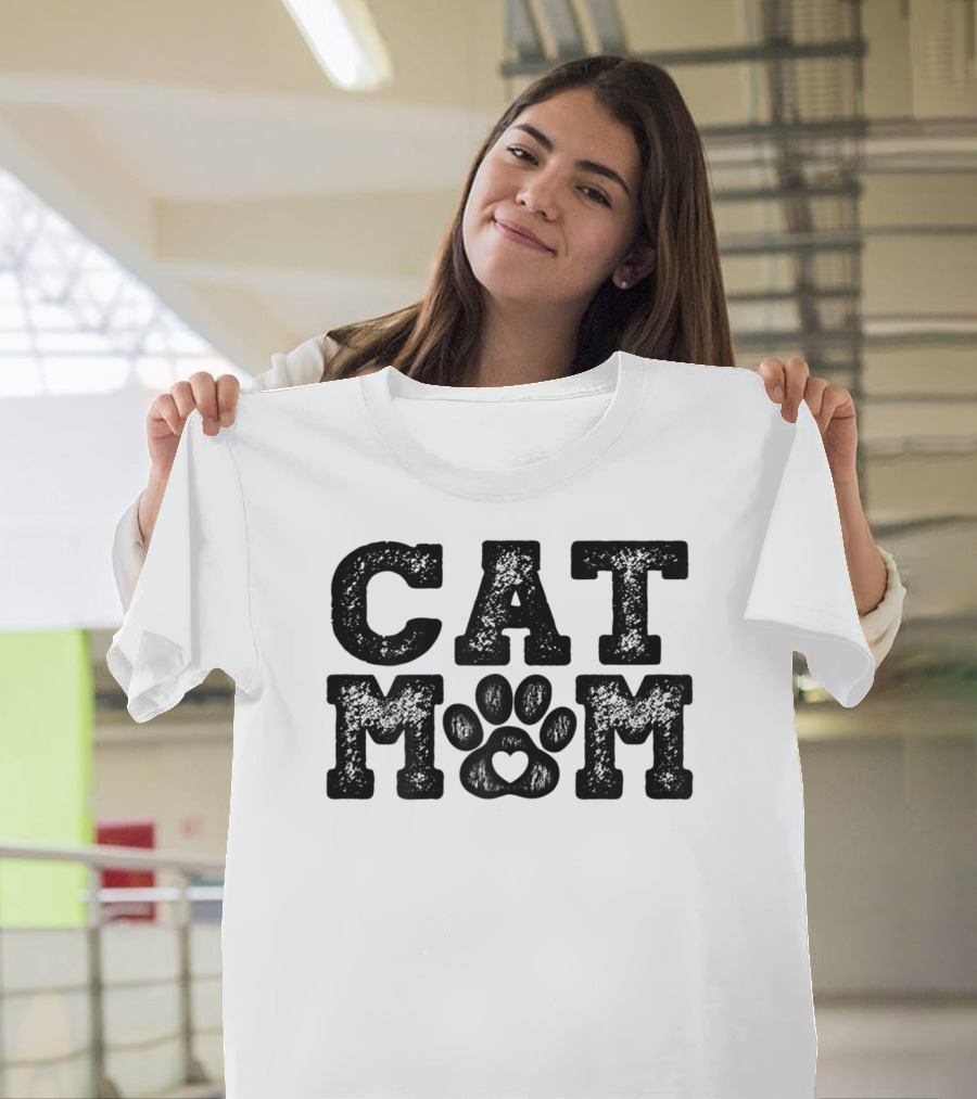 Cat Mom Paw Lover Lady T-Shirt