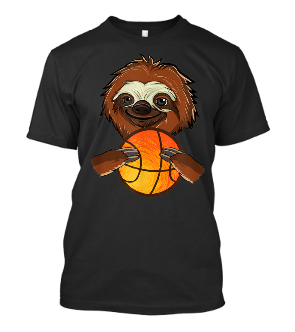 Cute Giant Sloth Basketball Lover Mania Unique T-Shirt