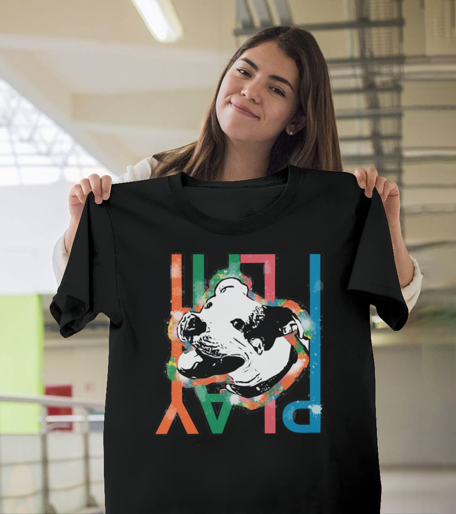 Play Amstaff Colorful Dog T-Shirt