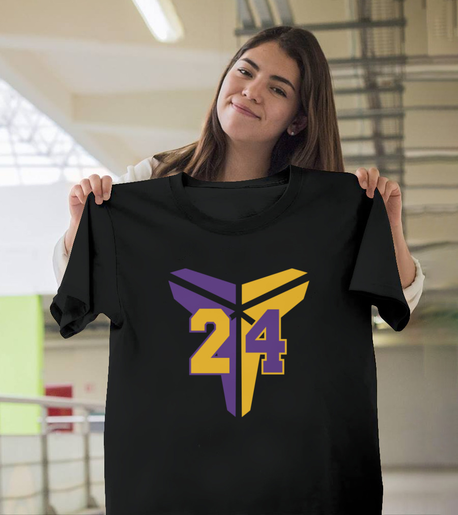 Kobe Bryant 24 Black Mamba Purple Gold T-Shirt
