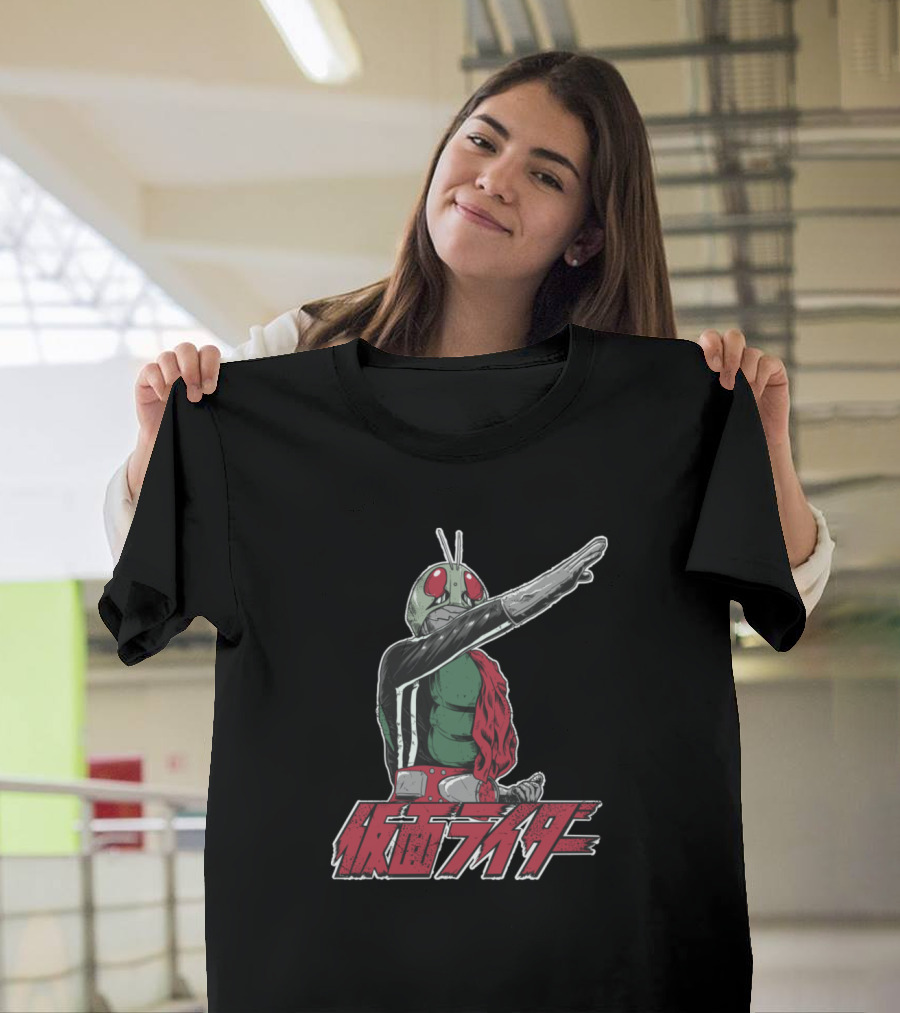 Kamen Rider Classic Manga Style Iconic Hero Pose T-Shirt