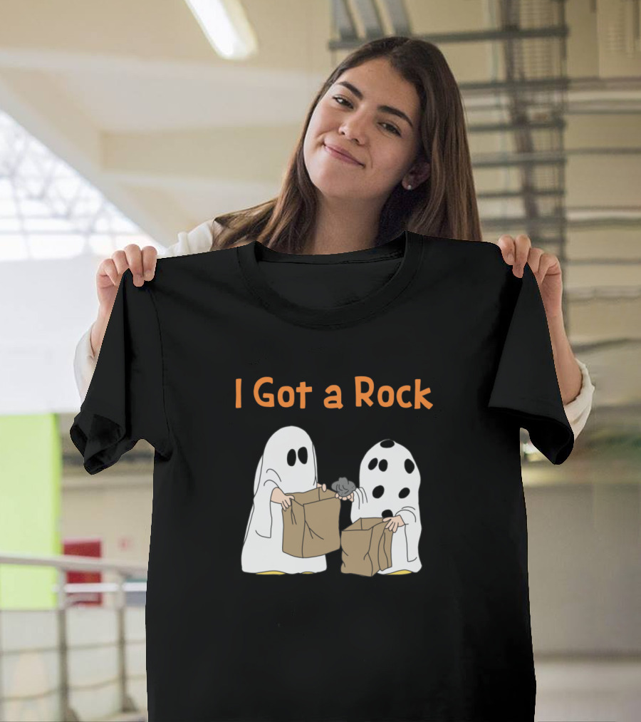 I Got a Rock Halloween Ghost Trick or Treating Scene T-Shirt