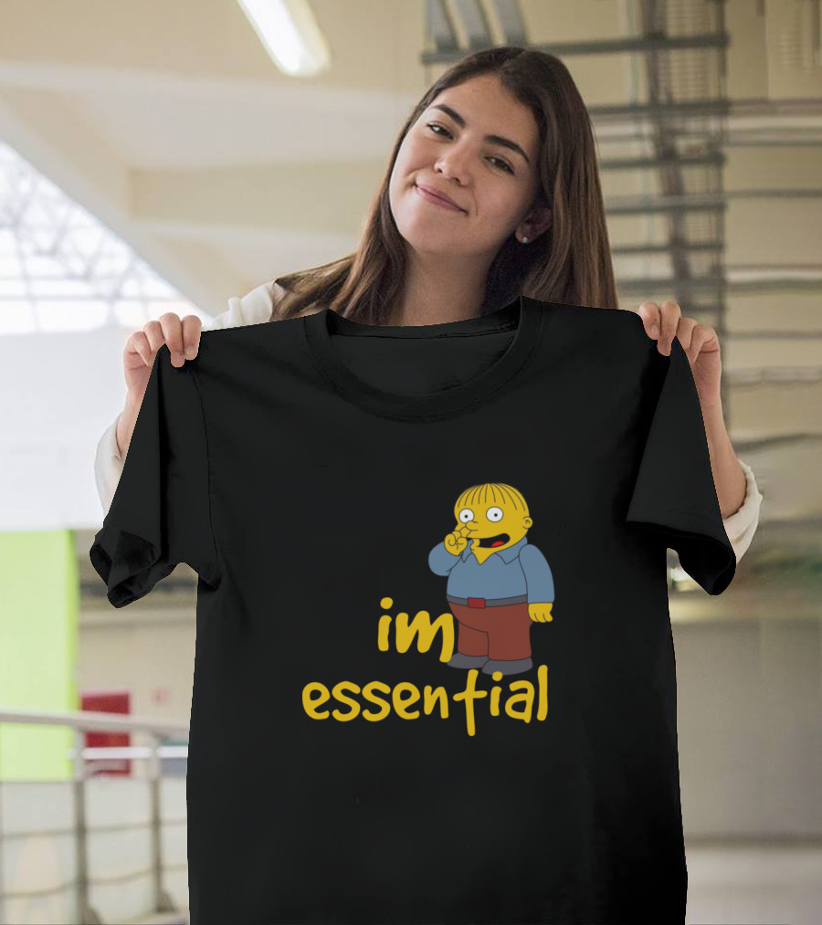 Ralph Wiggum Picking Nose I'm Essential Funny Simpsons T-Shirt