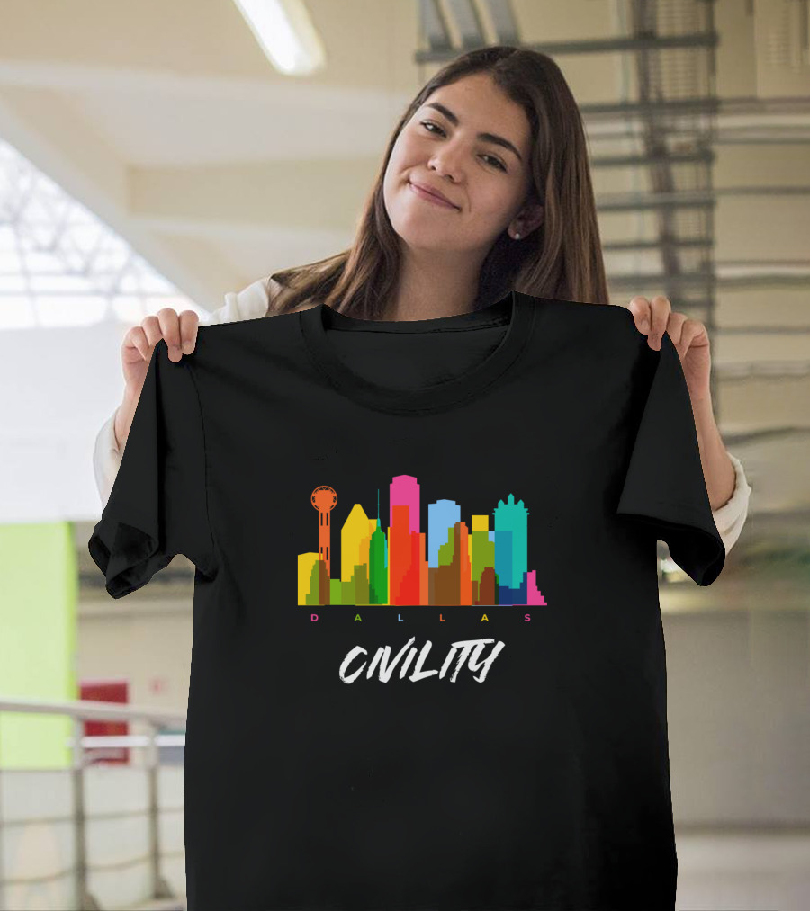 Civility Dallas Colorful Skyline T-Shirt