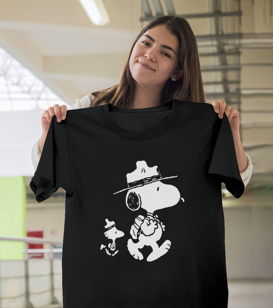 Camping Lover Snoopy Woodstock Hiking Adventure T-Shirt