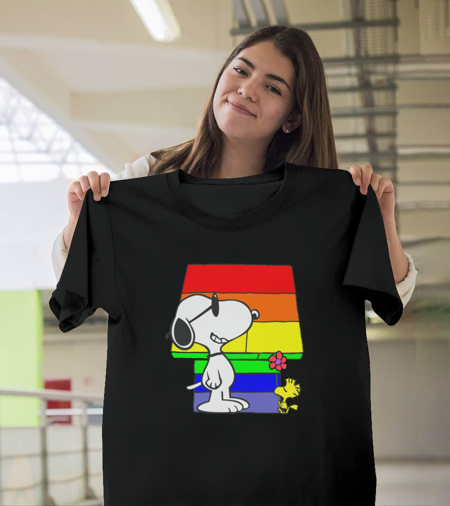 Pride Snoopy Woodstock Rainbow T-Shirt