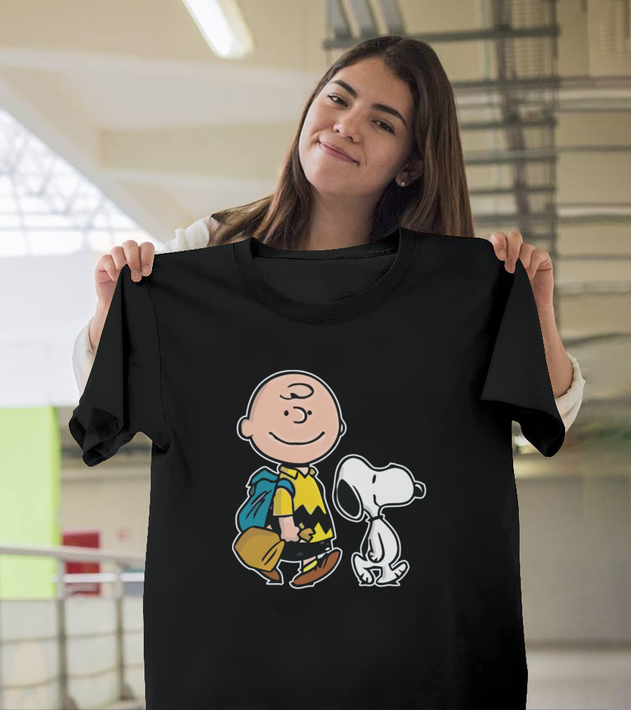 Snoopy And Charlie Brown Peanuts Comic Icons T-Shirt