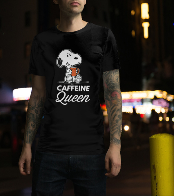 Snoopy Coffee Mug Caffeine Queen T-Shirt