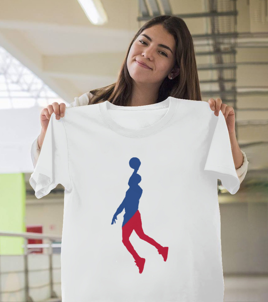 Jordan Basketball Player Red Blue T-Shirt