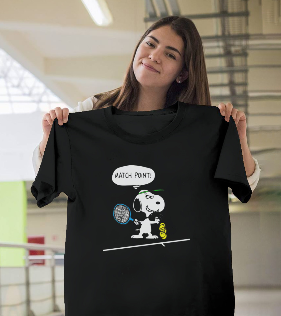 Snoopy Match Point Tennis Snoopy T-Shirt