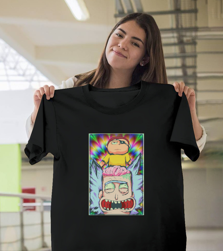 Evil Morty Psychedelic Rick and Morty Portal Head T-Shirt