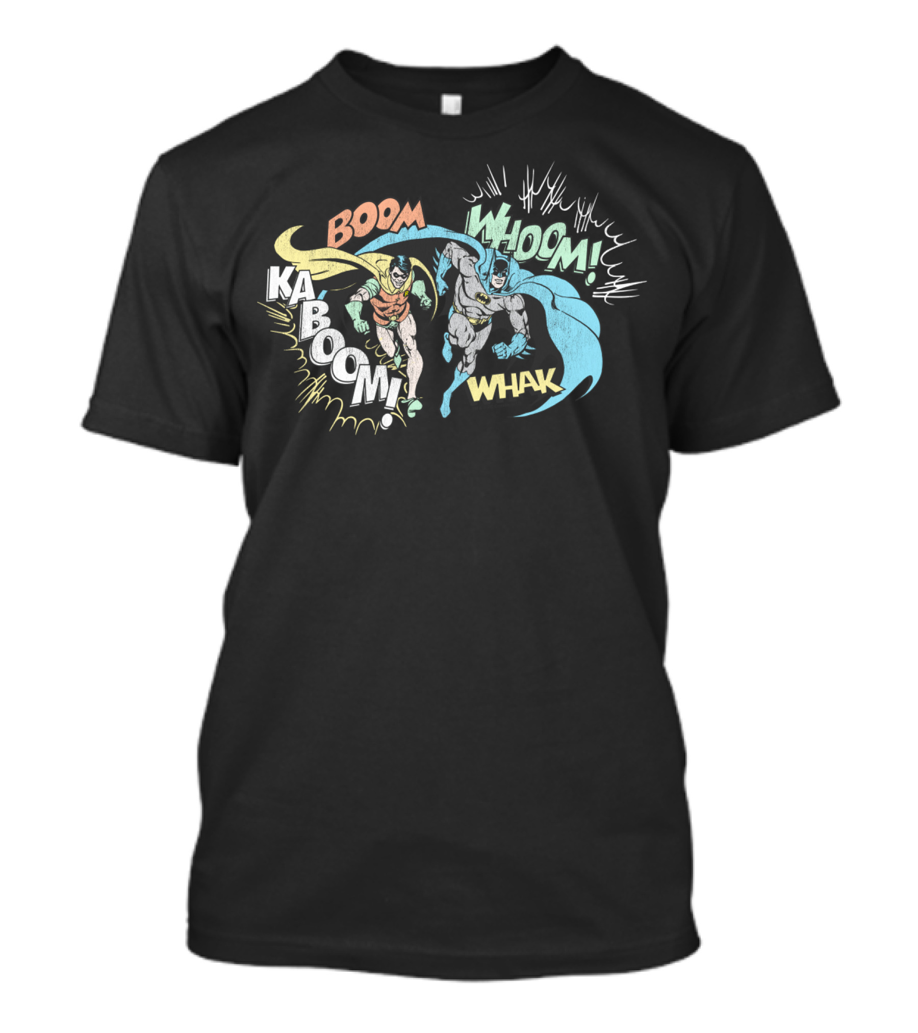 Batman Robin Kaboom Whoom Whak Action T-Shirt