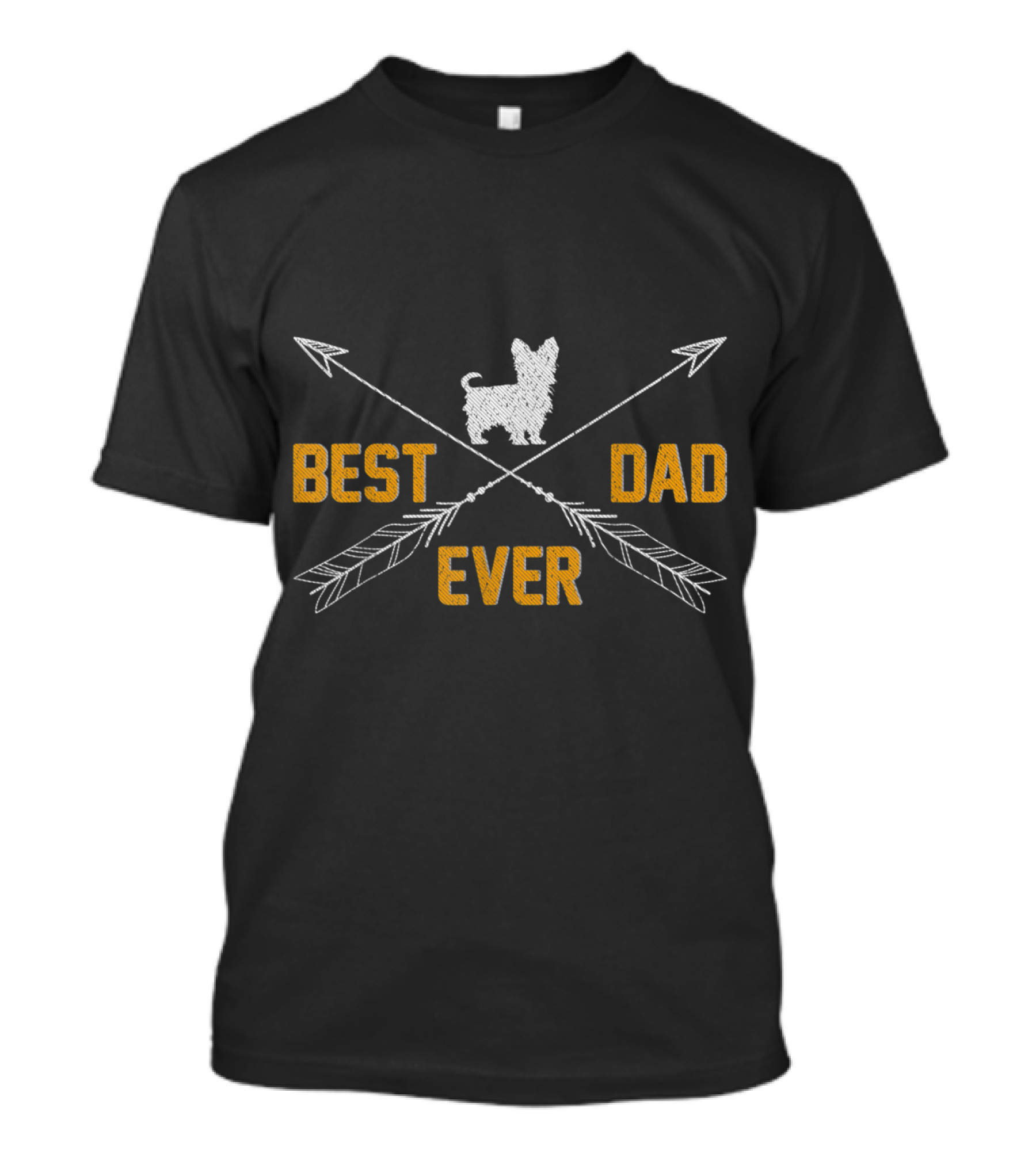Best Yorkshire Terrier Dog Dad Ever Vintage Arrows T-Shirt