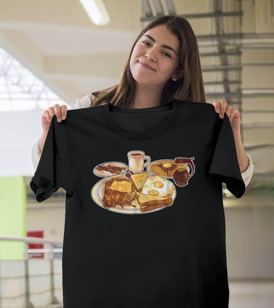 All Star Special Breakfast Plate with Coffee and Pancakes T-Shirt