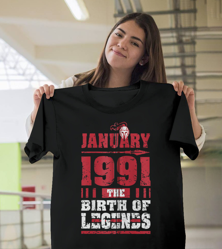 January 1991 The Birth Of Legends Helmet Emblem T-Shirt