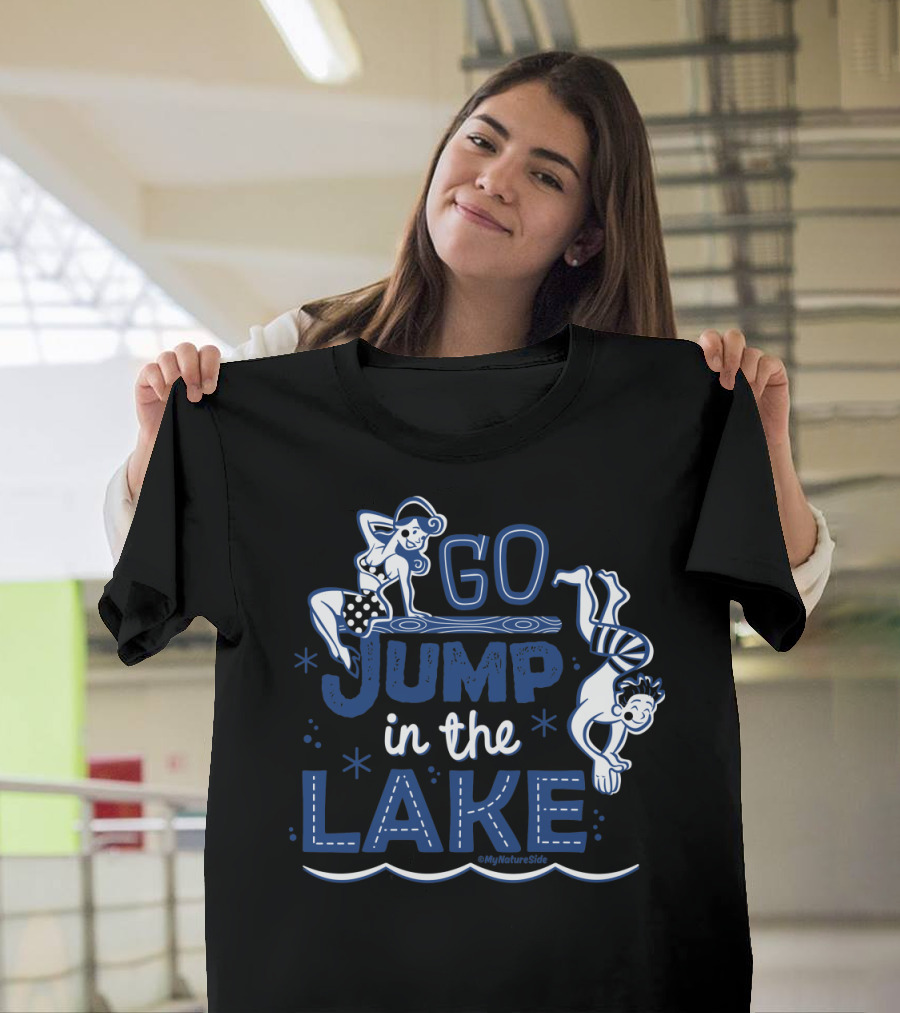 Playful Retro Graphic 'Go Jump In The Lake' by MyNatureSide T-Shirt