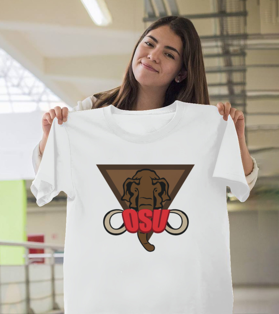 OSU Mammoth Logo with Brown and Red Accents T-Shirt