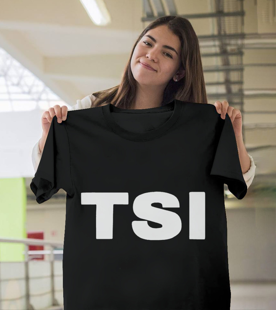 TSI Bold White Text On Minimalist Background T-Shirt