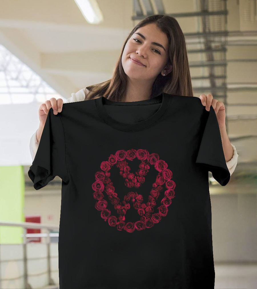VWROSE Red Rose Circle Emblem T-Shirt