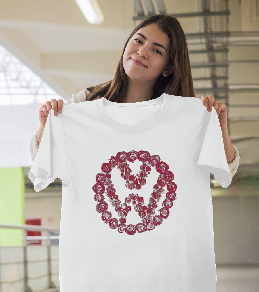 VWROSE Red Rose Circle Emblem T-Shirt