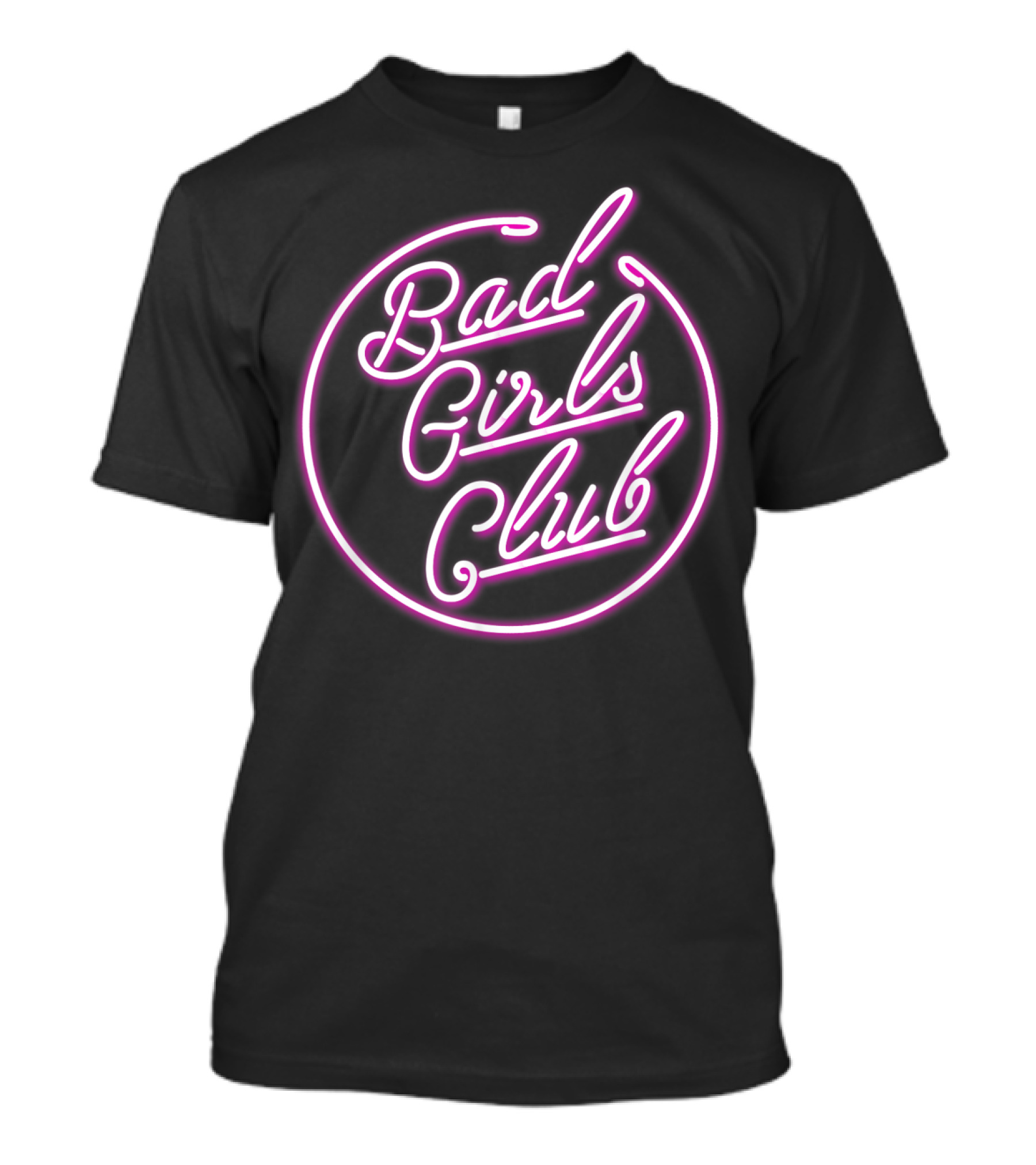 Bad Girls Club Neon Logo Rebel Child Baddie Gals T-Shirt