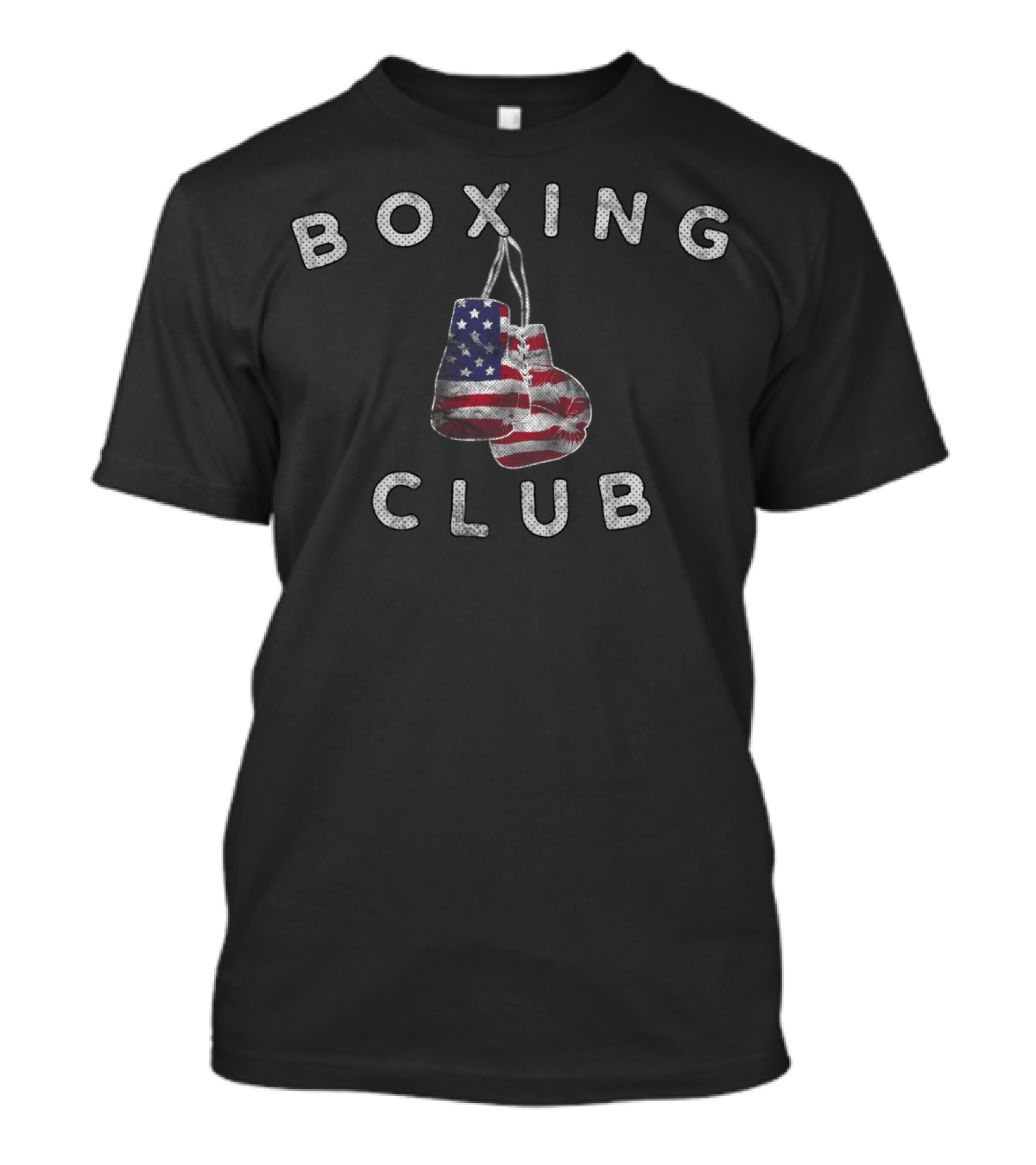 Boxing Club Vintage USA Flag Boxing Gloves T-Shirt