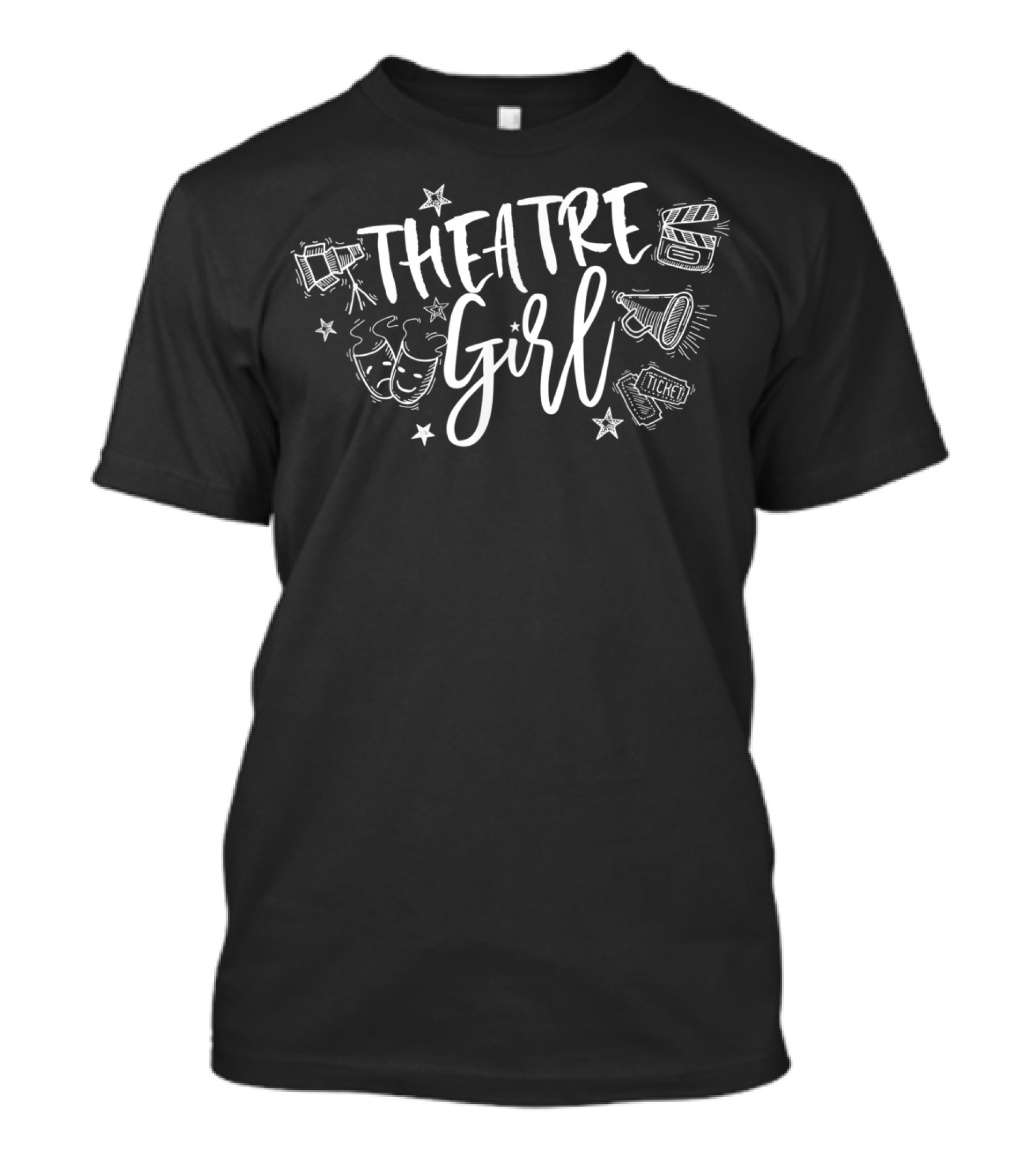 Theatre Girl High School Drama Nerd Broadway Actress T-Shirt