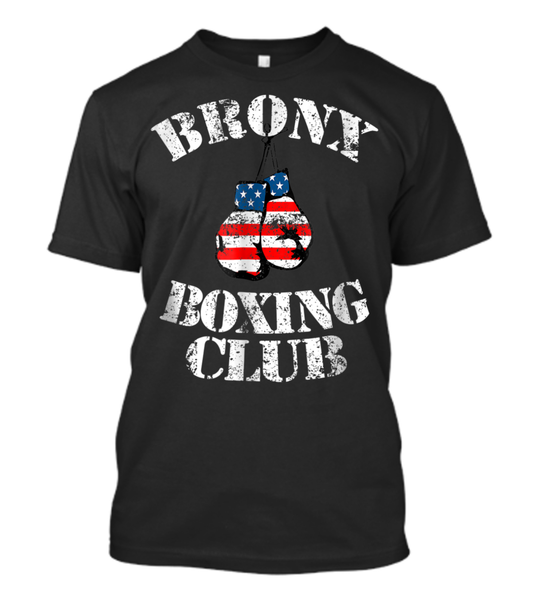 Bronx Boxing Club American Flag Vintage Gloves T-Shirt
