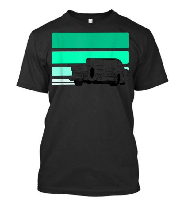 Classic American Muscle Land Yacht Club Retro Edsel Silhouette Stripes T-Shirt