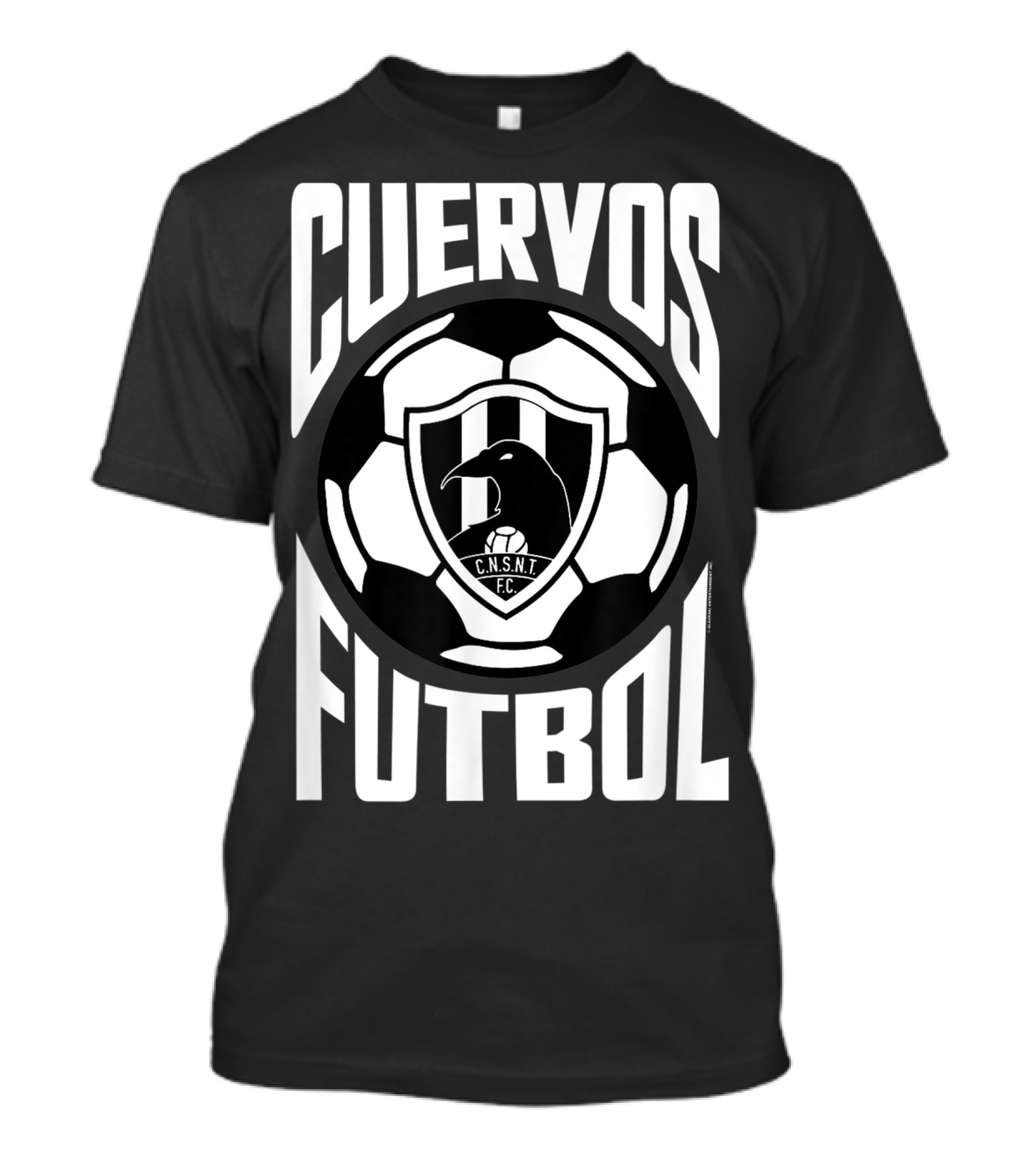 Cuervos Futbol C.N.S.N.T F.C Soccer Ball Emblem T-Shirt