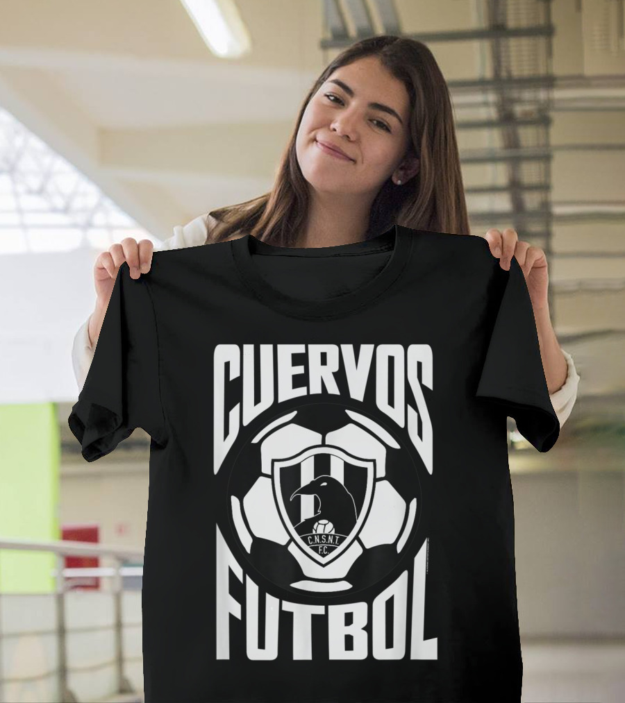 Cuervos Futbol C.N.S.N.T F.C Soccer Ball Emblem T-Shirt