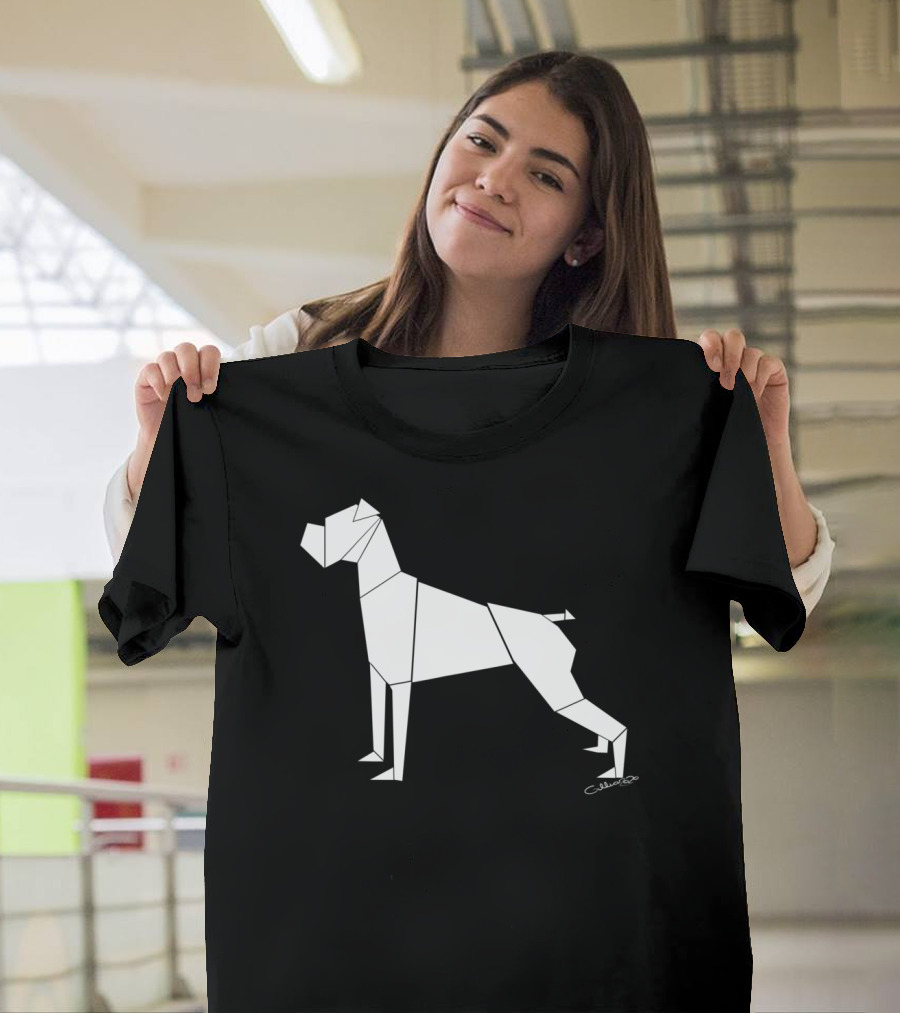 Boxer Dog Origami by Chobopop T-Shirt