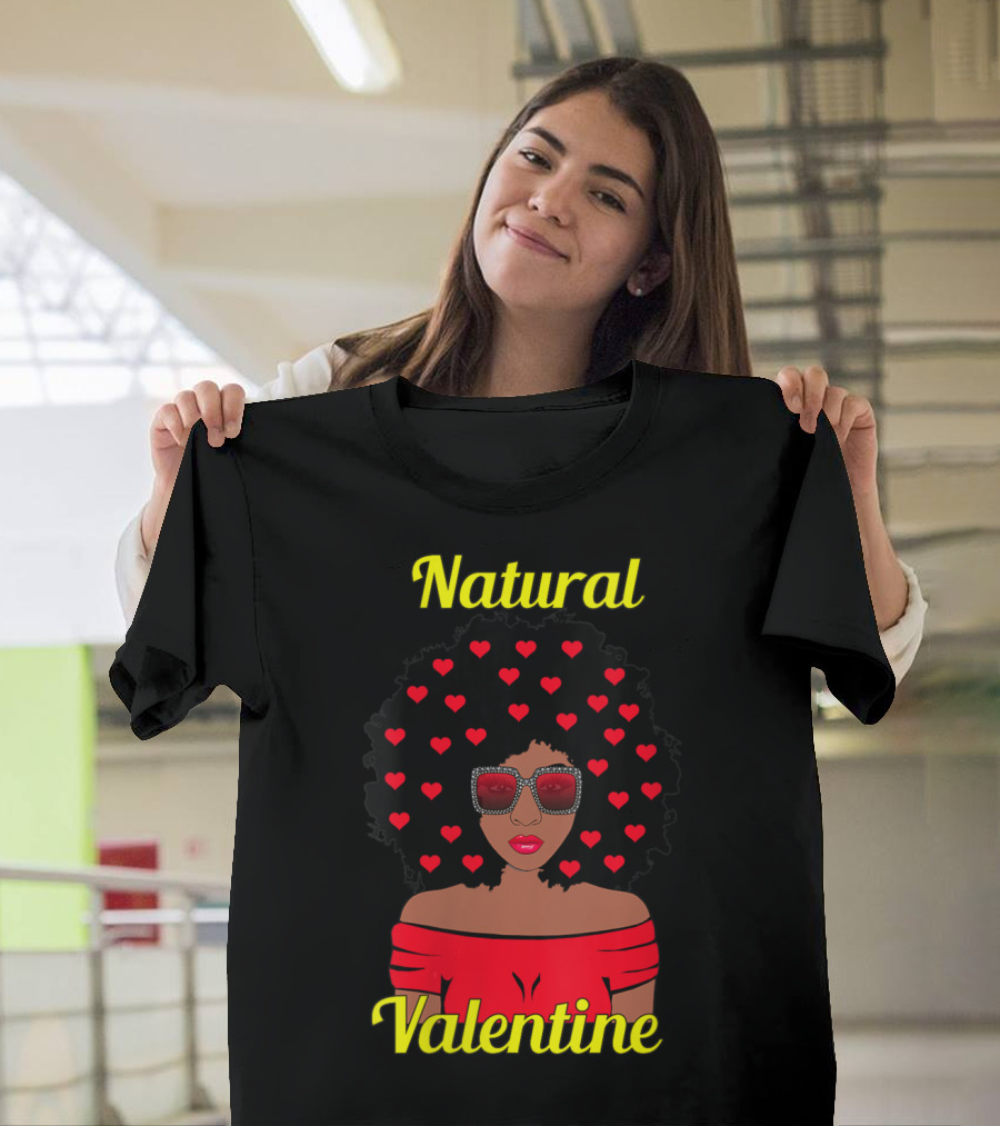 Natural Valentine Red Hearts Glasses T-Shirt