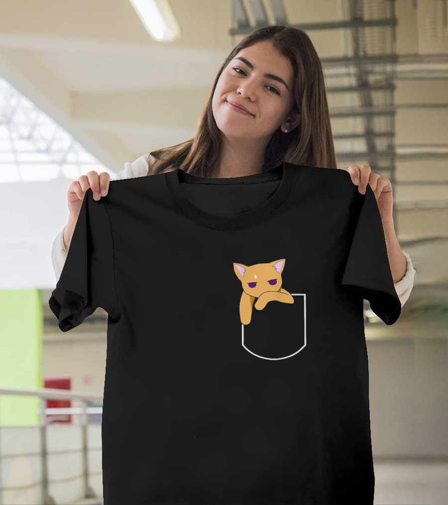 Basket Cutes Fruits Pocket Cat T-Shirt