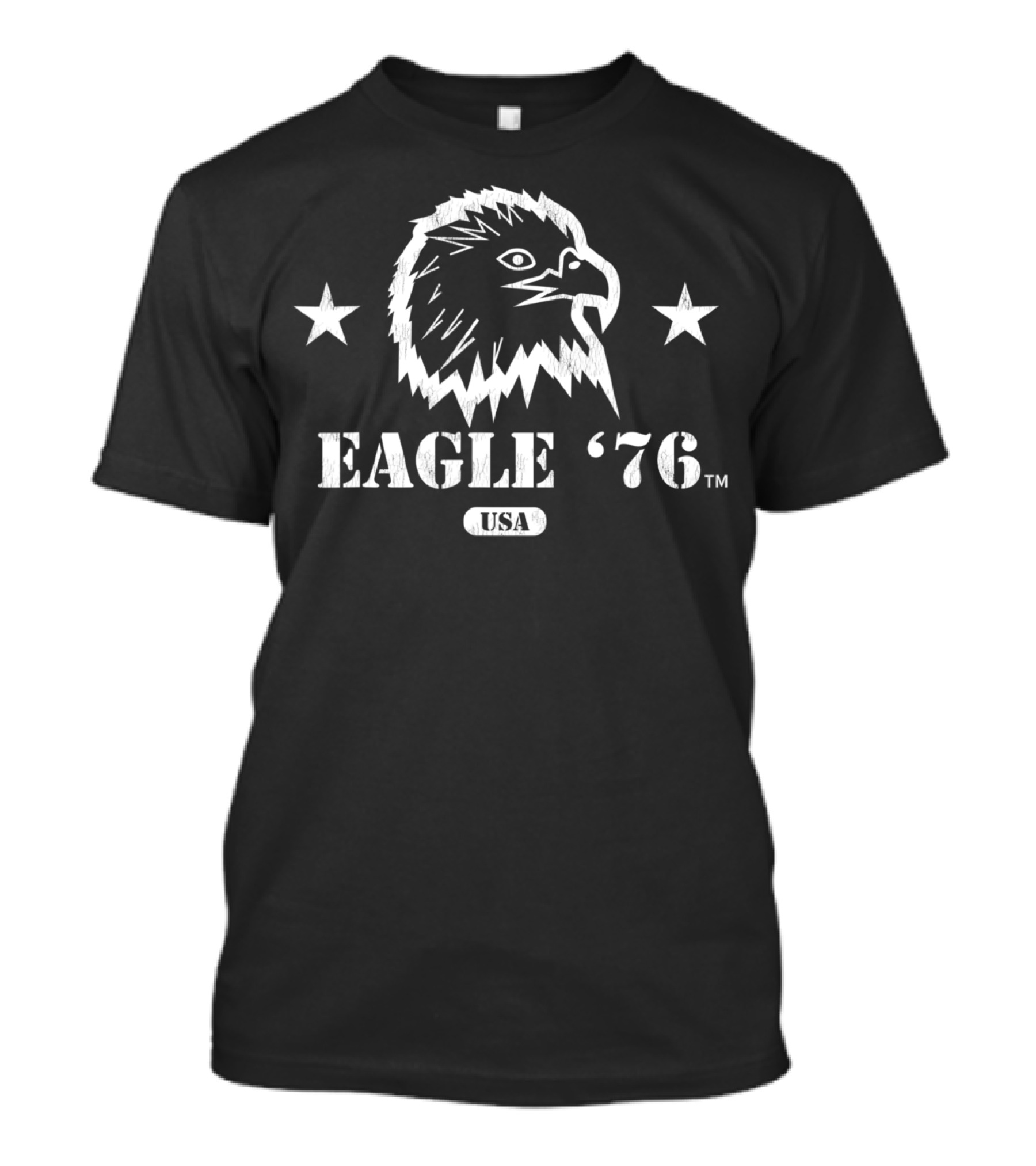Eagle '76 USA Vintage Star Eagle Head T-Shirt