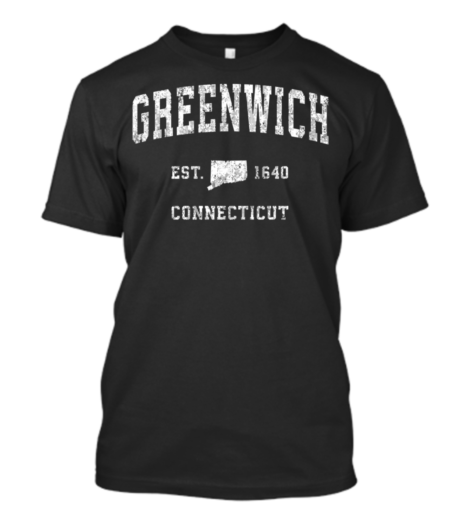 Greenwich Connecticut Est. 1640 Vintage Athletic T-Shirt