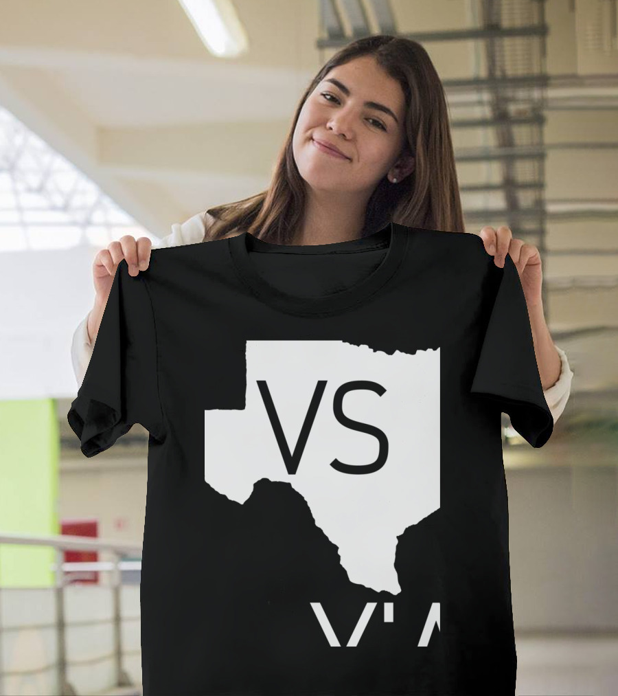 Houston Vs All Y'all Texas Foo State Outline T-Shirt