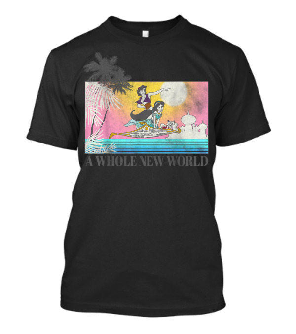 Disney Aladdin And Jasmine A Whole New World Magic Carpet Ride T-Shirt