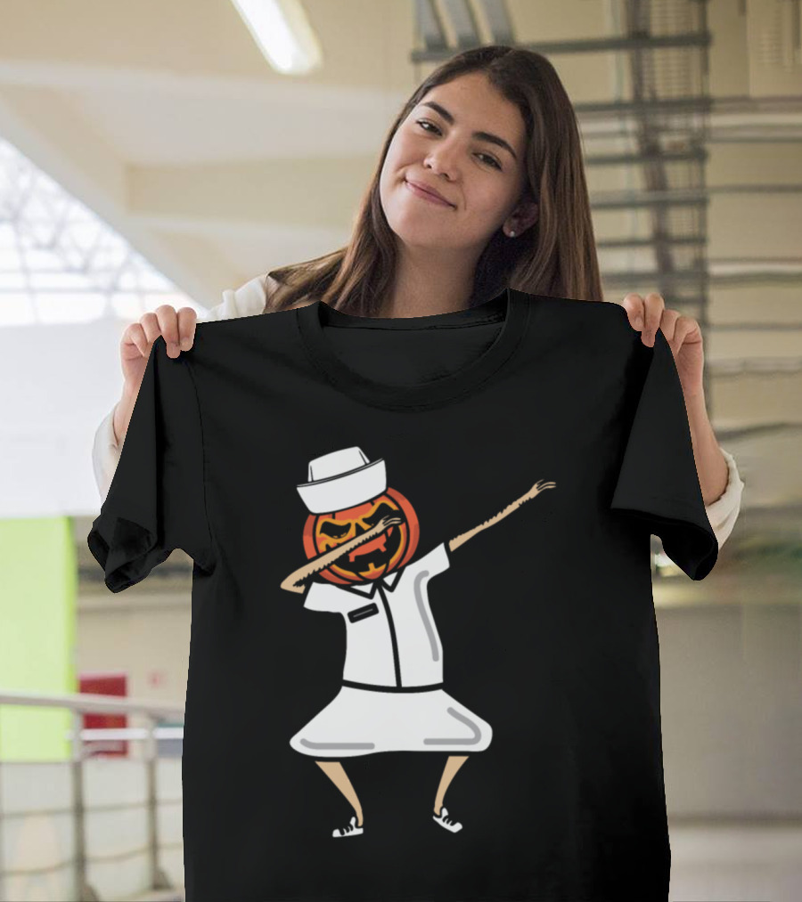 Pumpkin Nurse Dab Halloween T-Shirt