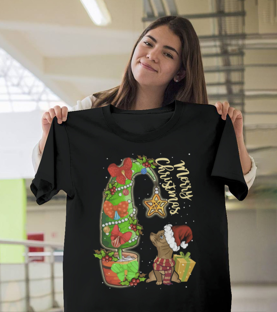 Chihuahua Merry Christmas Noel Santa Hat T-Shirt
