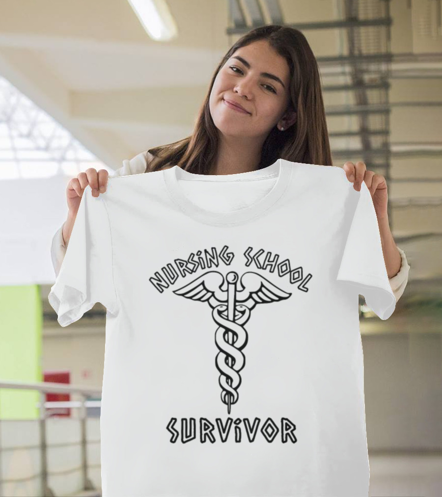 Nursing School Survivor Caduceus T-Shirt
