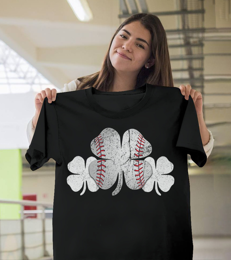 Leprechaun Shamrock Baseball St Patricks Day Irish T-Shirt