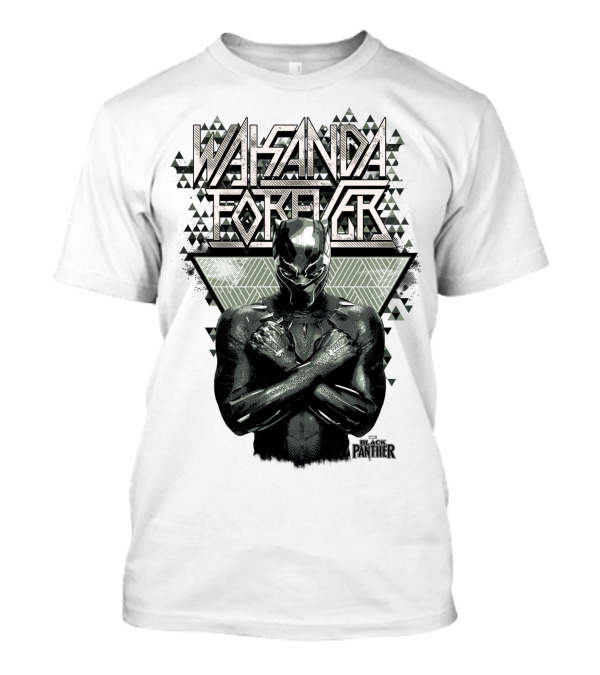 Wakanda Forever Black Panther Marvel Prism Triangles T-Shirt