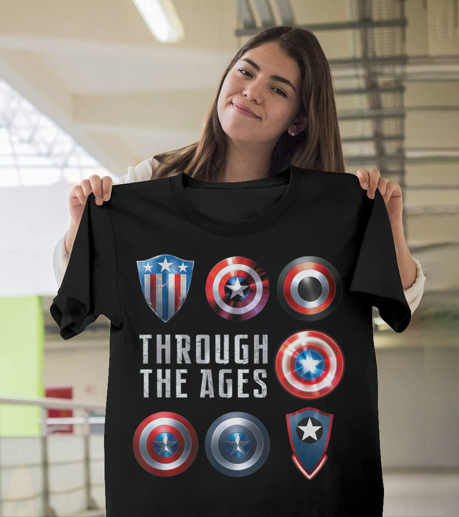 Marvel Captain America Shield Through the Ages T-Shirt