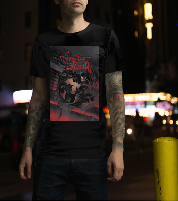 Venom Comic Book Cover Marvel Comixology Issue 11 Rooftop Prowl T-Shirt