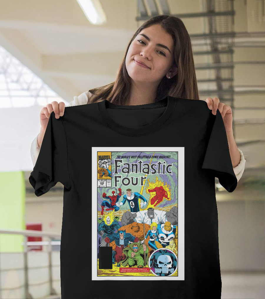 Marvel Comics Fantastic Four The World's Most Collectible Comic Magazine Featuring the Worlds of Most Exploited Champion T-Shirt