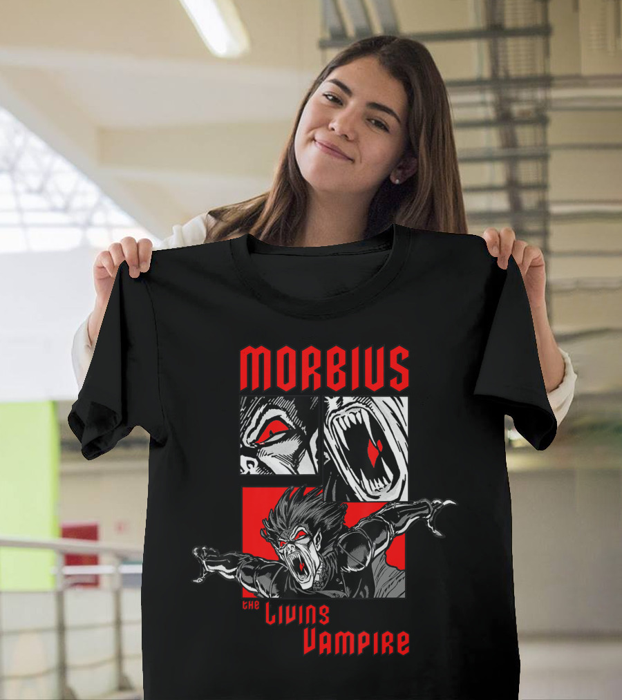 Morbius The Living Vampire Panels Marvel T-Shirt